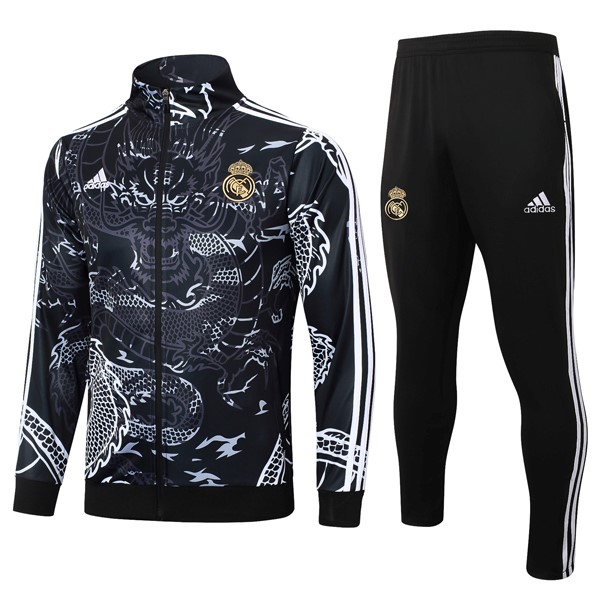 Chandal Real Madrid 2024/25 Negro Blanco 3